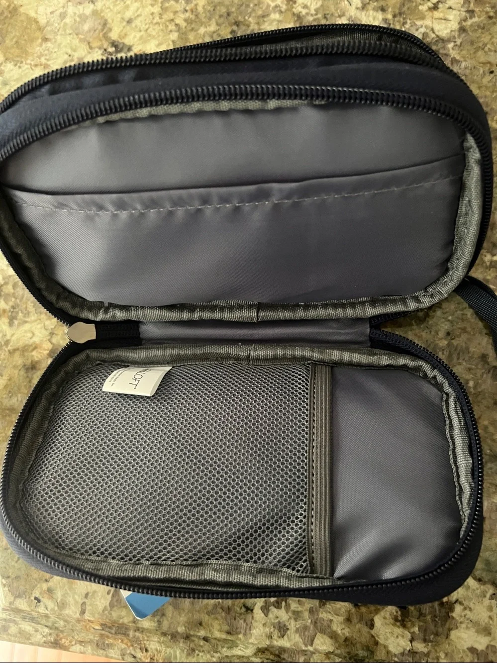 Aero Loft Navy Business Tech Organizer - Dual-Pocket Travel Pouch